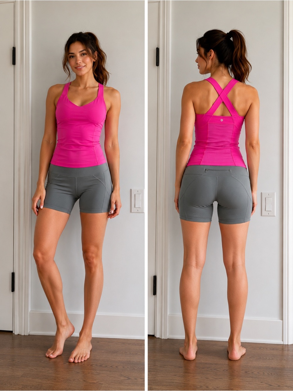 Lululemon Bright Pink Racerback Workout Tank